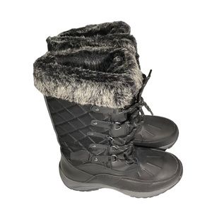 Pacific Mountain Whiteout Water Resistant Charcoal Winter Snow Boots